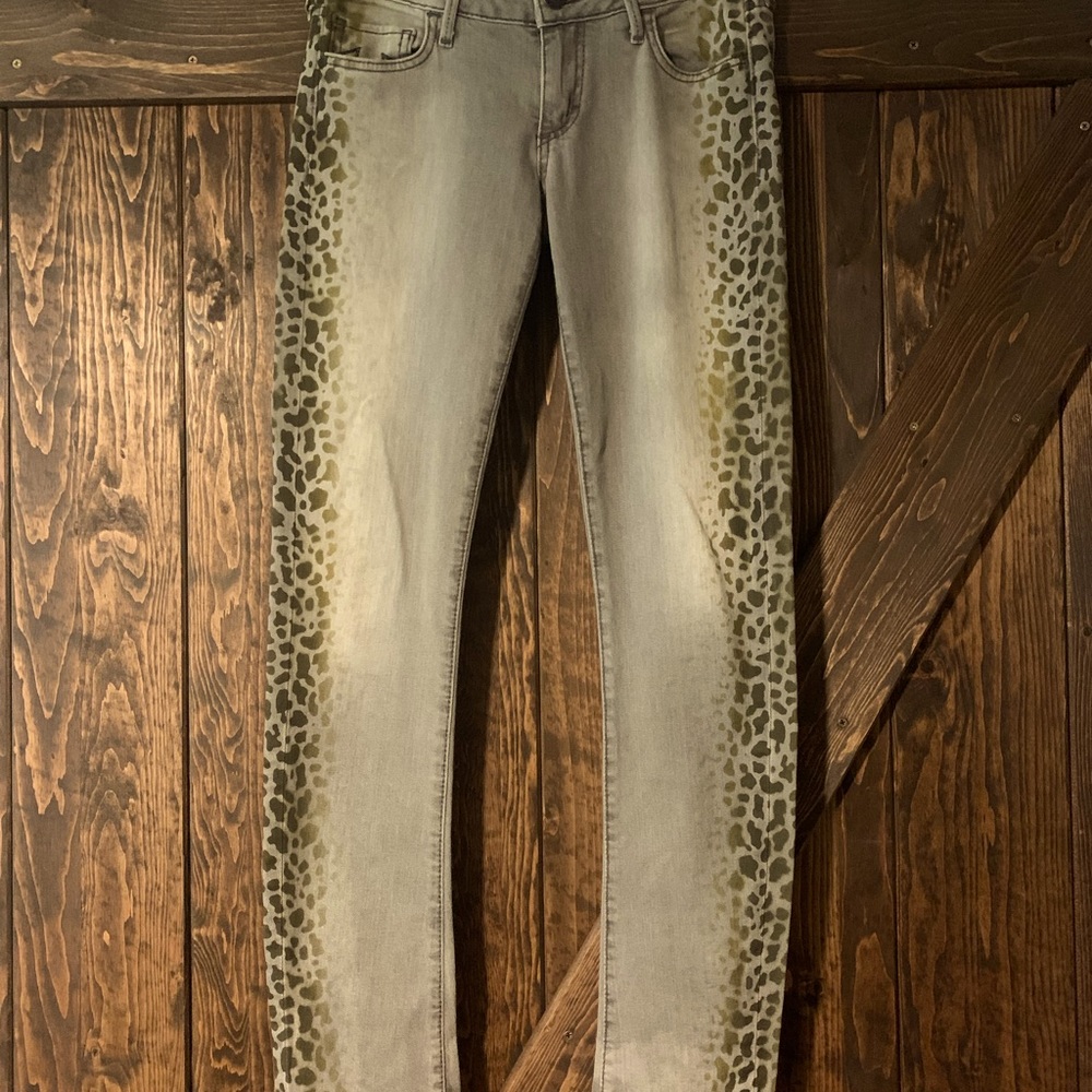 True Religion Jude Skinny Leopard Print